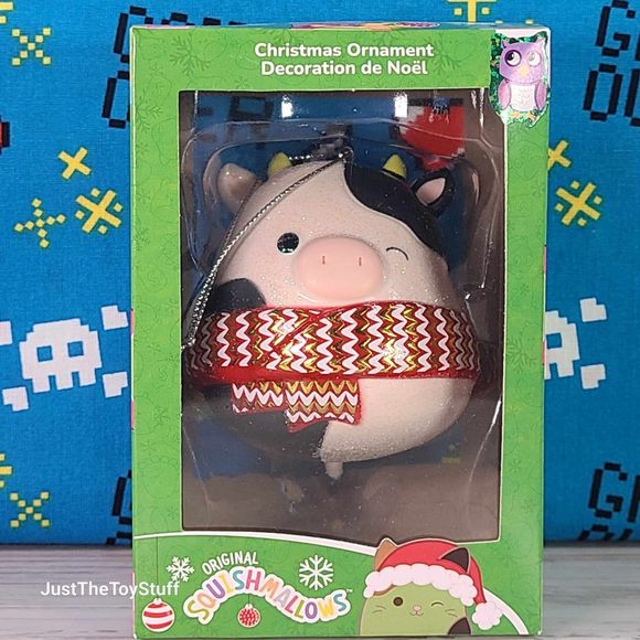 Hallmark Squishmallow Connor the Cow 3.5" Christmas Tree Blow Mold Ornament New - Picture 1 of 4